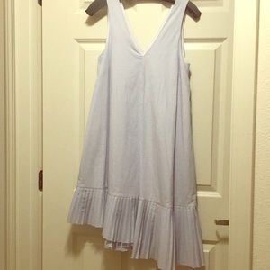 Prose and Poetry Reese bottom pleat v neck dress